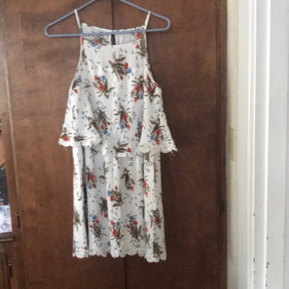 White Floral Tiered Sundress
